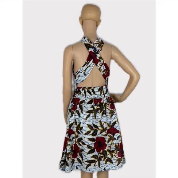 African Print Ankara Handmade Infinity Midi Dress - Picture 6 of 6